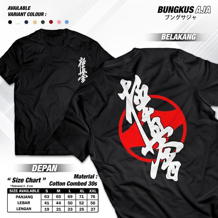 Kaos Kyokushin Pembinaan Mental Karate Indonesia Tshirt Seni Bela Diri Baju Distro Cotton Combed 30s
