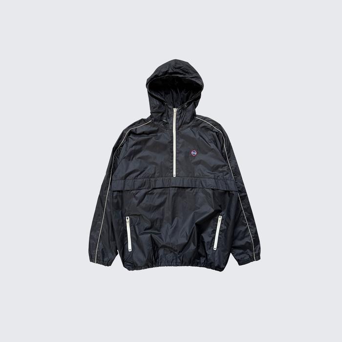 Black White Vintage 1990s Bitch Skateboards Round Logo Contrast Zip Anorak Jacket - Unisex - L