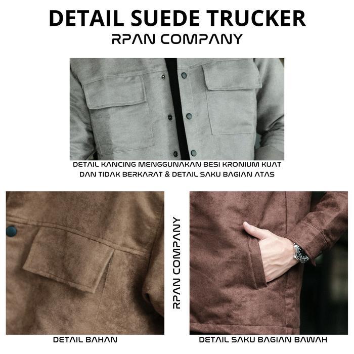 Trucker Suede Jacket brooklyn / Jaket Suede / Shirt Jacket Suede Pria