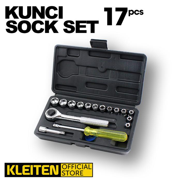 Kunci Sok 17 Pcs / Kunci Sock / Kunci Sok Set / Kunci Sock Set / Socket Wrench Set