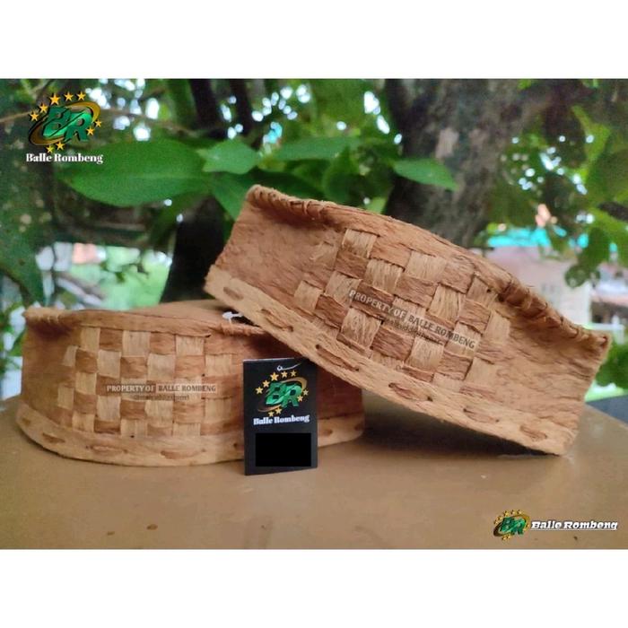 Peci Kulit Kayu | Original Kopiah Santri Muslim Motif Custom Songkok Pria Standar Nyaman Lokal