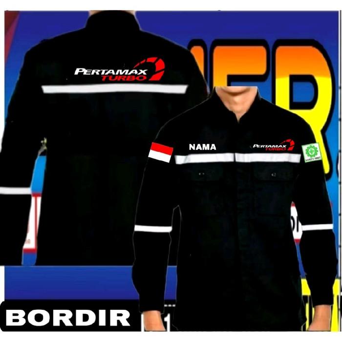 wearpack Pertamax kemeja Pertamax turbo baju Pertamax turbo seragam Pertamax turbo Pdl Pertamax turb