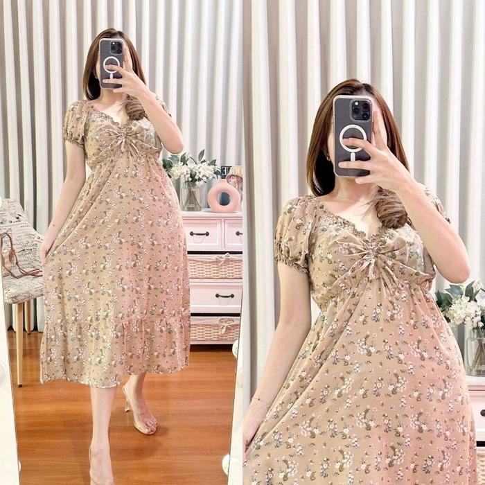Daster Model Casandra Fashion Serut Dada Rayon Motif Terbaru Dan Kekinian Wanita