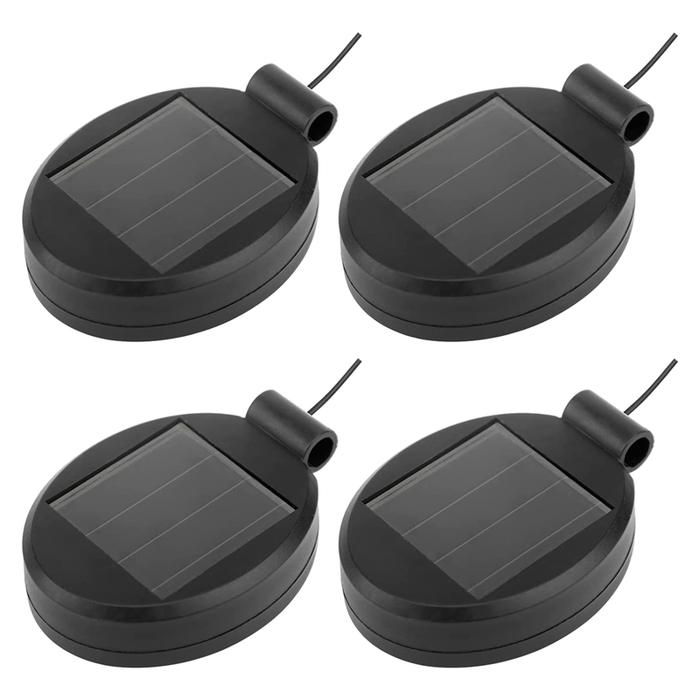 4 Packs Solar LED Light Replacement Top Part Panel ,Solar Panel