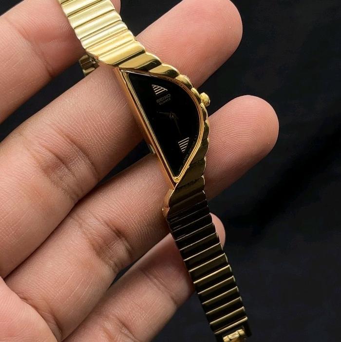 Vintage Seiko Half Moon Watch 1980s RARE