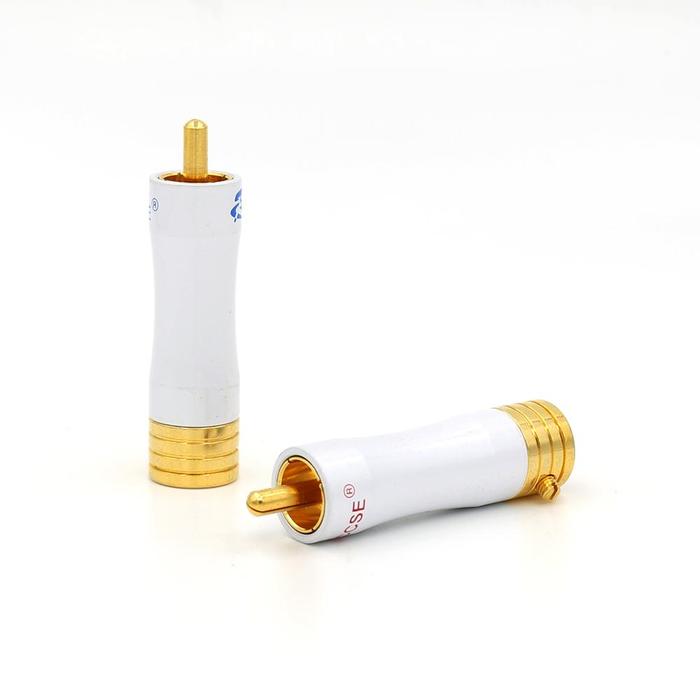 4 PCS Hifi Audio Signal Cable RCA Plug Audio Gold Plated RCA plug