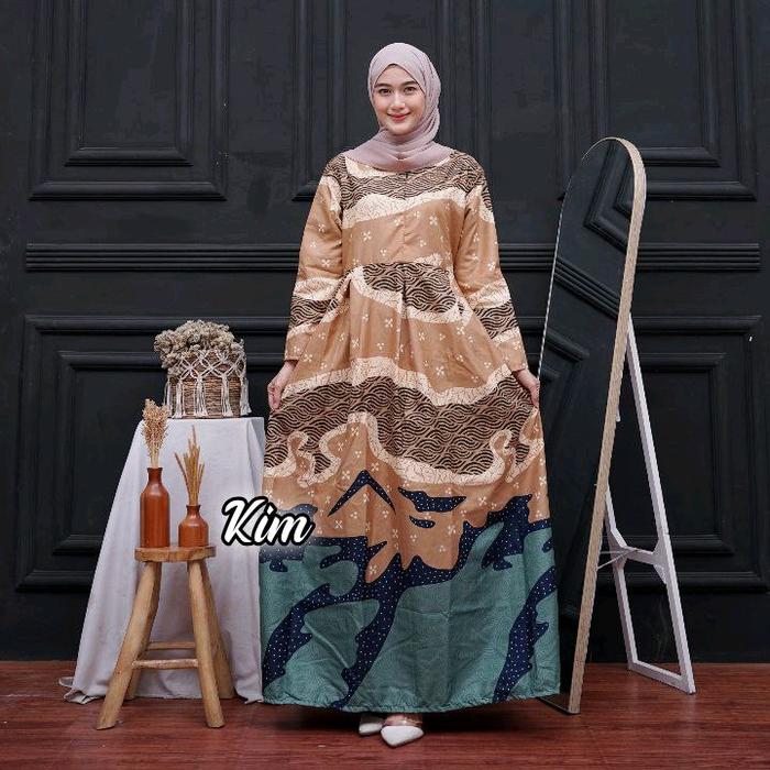 Gamis Batik Harga Promo Kain Polimicro Syari