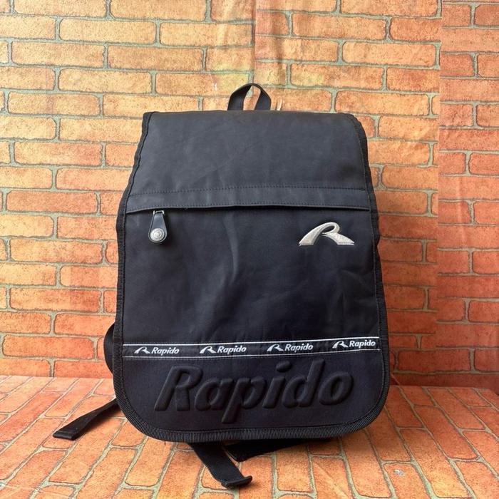 TAS RANSEL RAPIDO PRIA SECOND BRANDED NILON HITAM / TAS RANSEL SEKOLAH SMP SMA RAPIDO SECOND