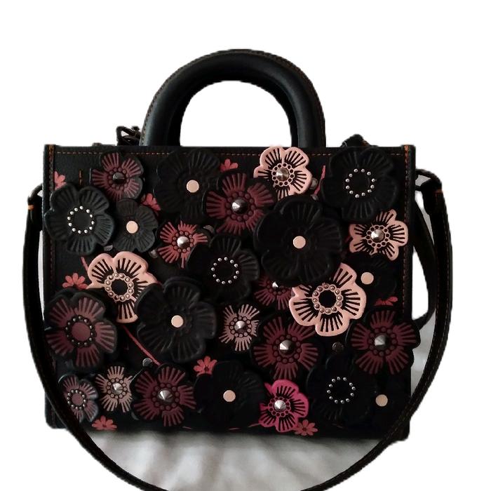 Coach Rogue 25 Tea Rose Applique