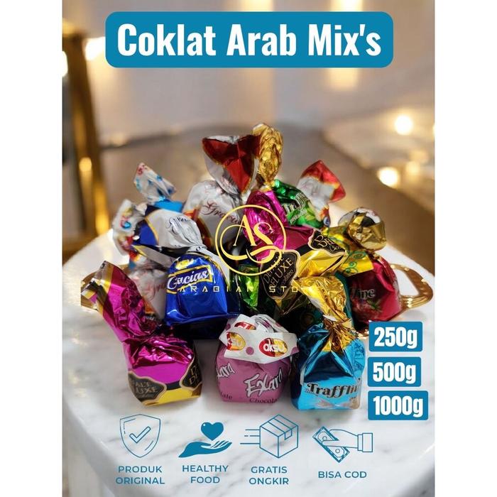 Coklat Turki Mix'S 1Kg Premium Coklat Arab Mix'S 1Kg Premium Oleh Oleh Haji Dan Umroh Promo!