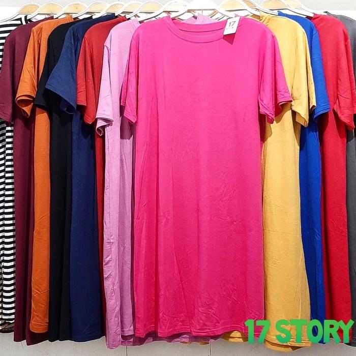 Daster Kaos Wanita Polos Size L XL XXL 3XL 5L JUMBO Bahan Kaos Rayon Import Adem Dan Lembut Tangan P