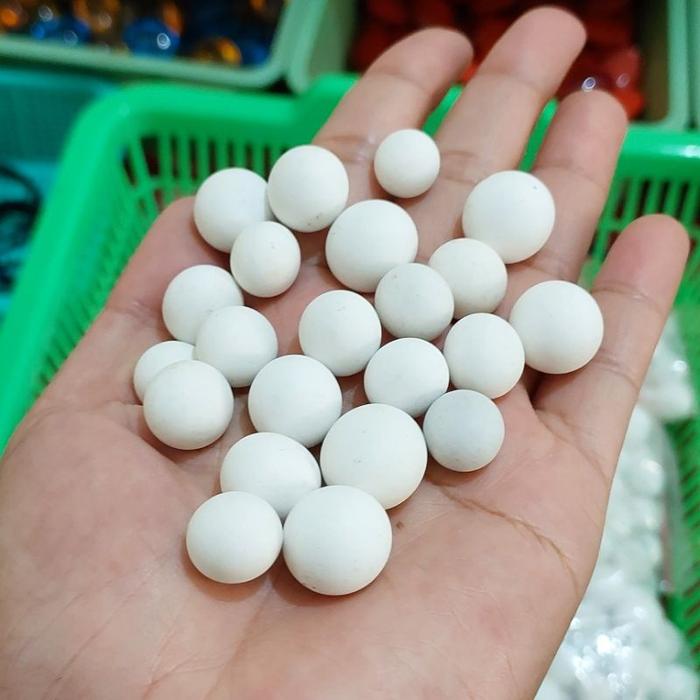 Batu akik batu tidar putih bulat elegan