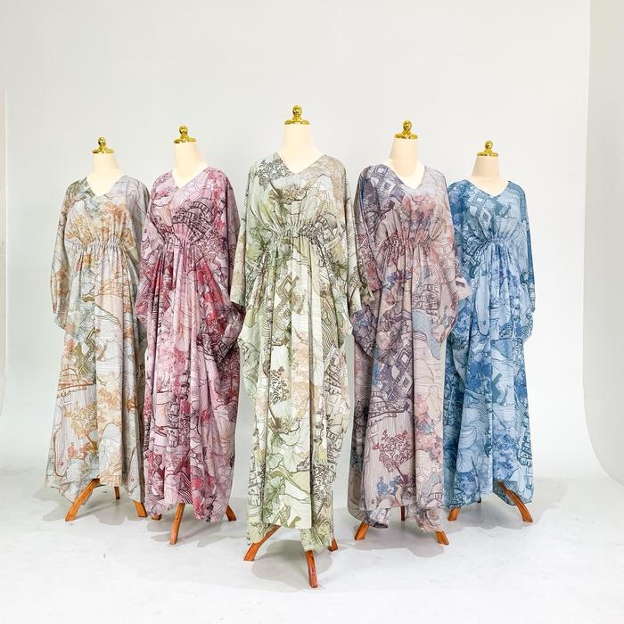 Maheswari kaftan/kaftan simpel/kaftan mewah/kaftan Lebaran