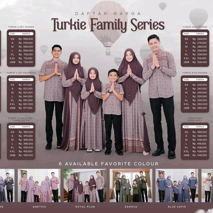 Baju Keluarga Sarimbit Kondangan Turkie Family By Dienna