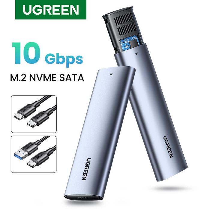 Casing SSD 5/10Gbps NVMe M2, Casing untuk PCIe SATA Ke USB SSD untuk