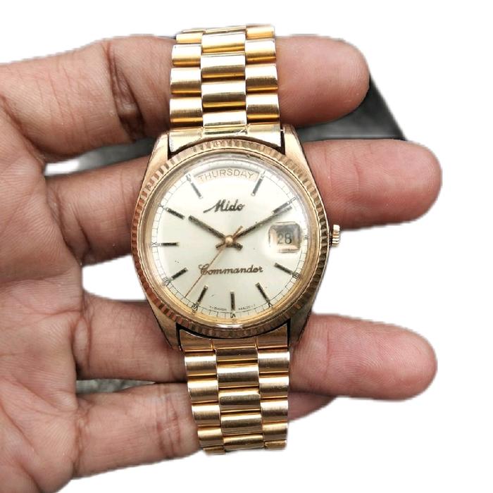 Mido Commander President Day date Gold