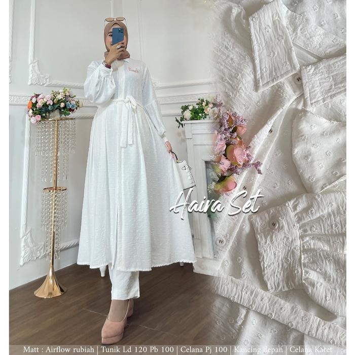 Ready- Khadijah Humaira Setelan Tunik Kulot Airflow Rubiah Haira