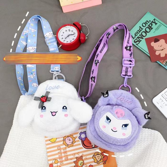 PROMO!! cod&ready Shoulder Tote Bag Motif Boneka Kelinci Piyopiyo Tas Selempang Bahu Bahan Bulu Blud