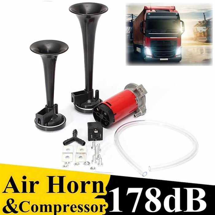 Klakson Trompet Mobil Dual Air Horn 150dB 12V Klakson Trompet Truk Mobil Bus Dual Air Horn