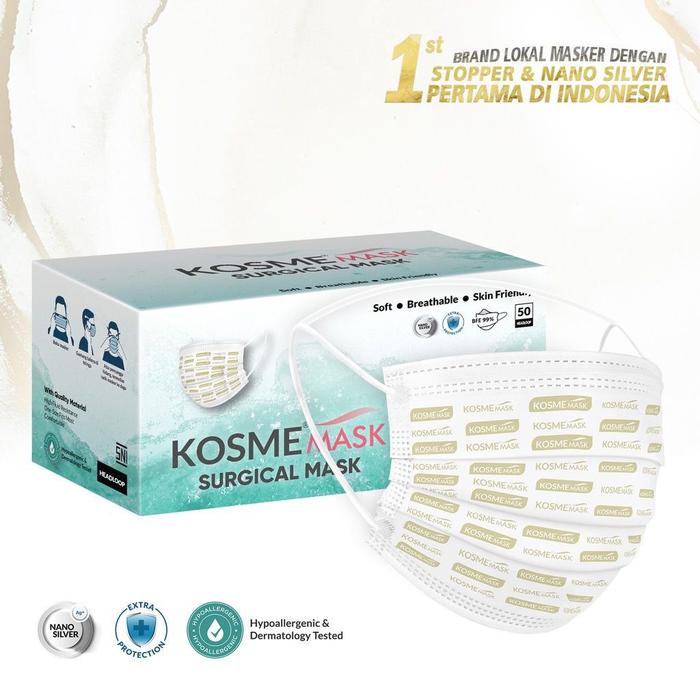 MASKER KOSME SURGICAL MASK KOSME MASK NANO SILVER KOSMEMASK / MASKER ANTI JERAWAT