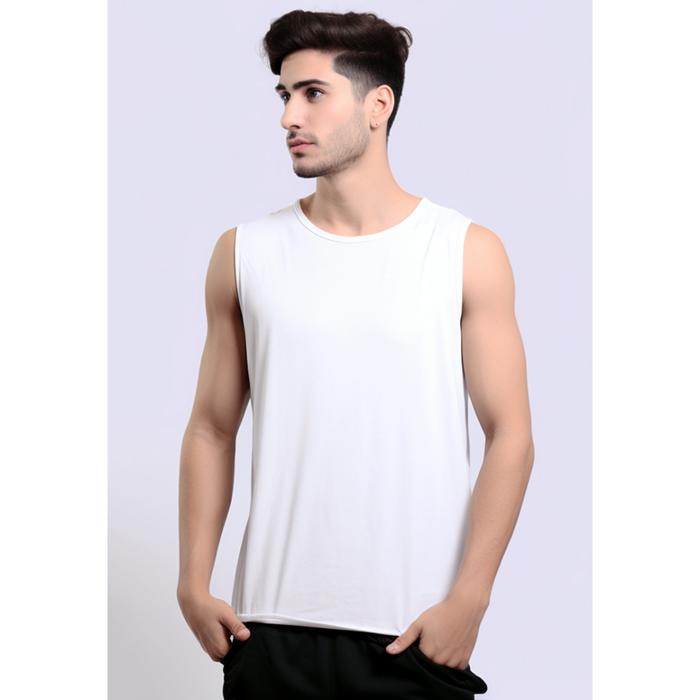 Kaos Kutang Sleeveless Tank Top Pria Bahan Instacool SVN "Polos" Putih MTL72 Hitam MTL73 Navy MTL74