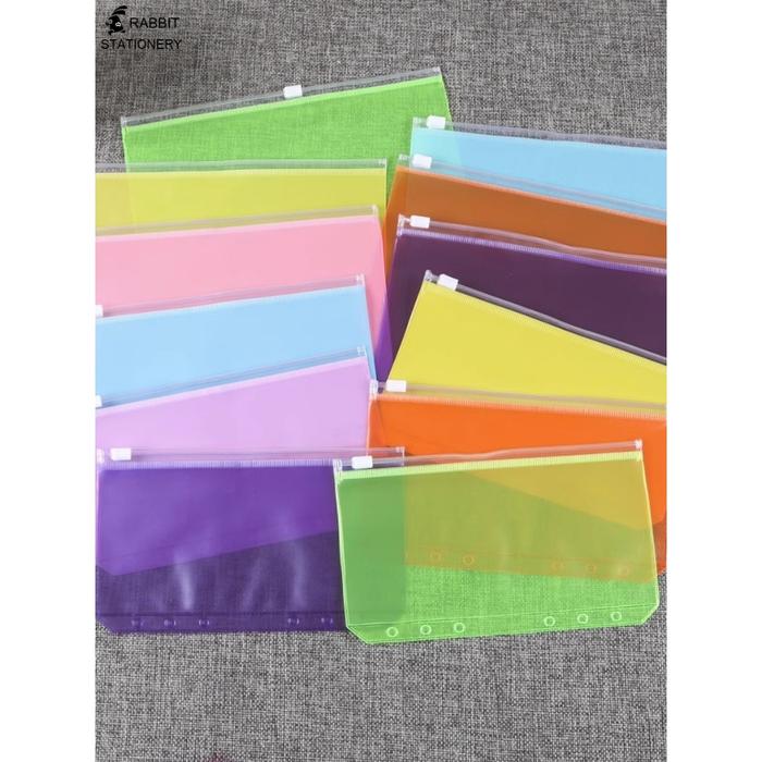 Binder Zipper A7/A6/A5 6 Ring Zipper Ziplocker Fullcolor Binder-Rabbit Stationery