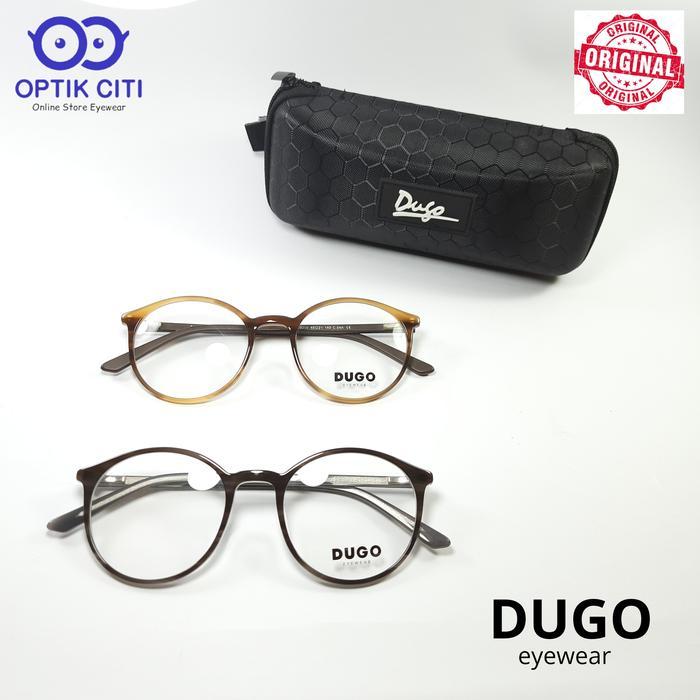 Frame Kacamata Pria Wanita Dugo 5200 Motif Kayu Original Gratis Lensa Kualitas Terjamin