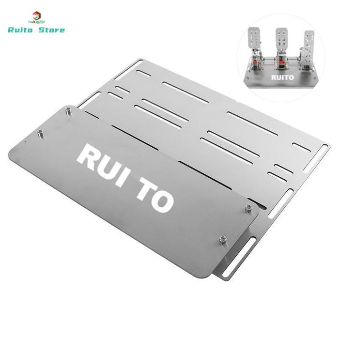 Sim Racing Baseboard 3mm Stainless Steel Pedal Install Floor