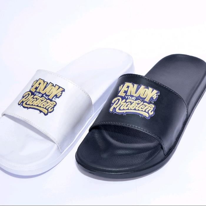 Sandal Slop ENJOY Pria Wanita Original Sandal Anti Slip Sandal bermotif Sistem Upper Lock tanpa lem 