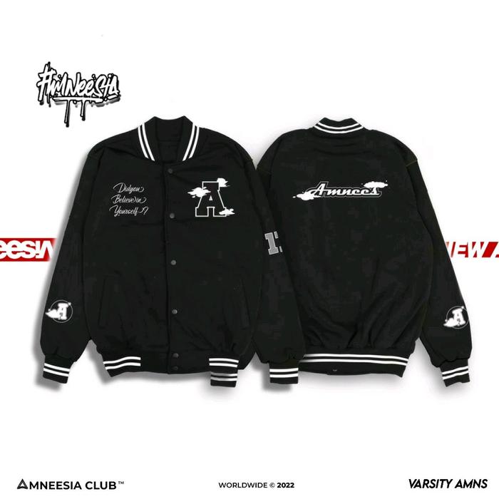 AMNEESIA • JAKET VARSITY BORDIR ORIGINAL AMNEESIA x BRAVE EFFECT UNISEX