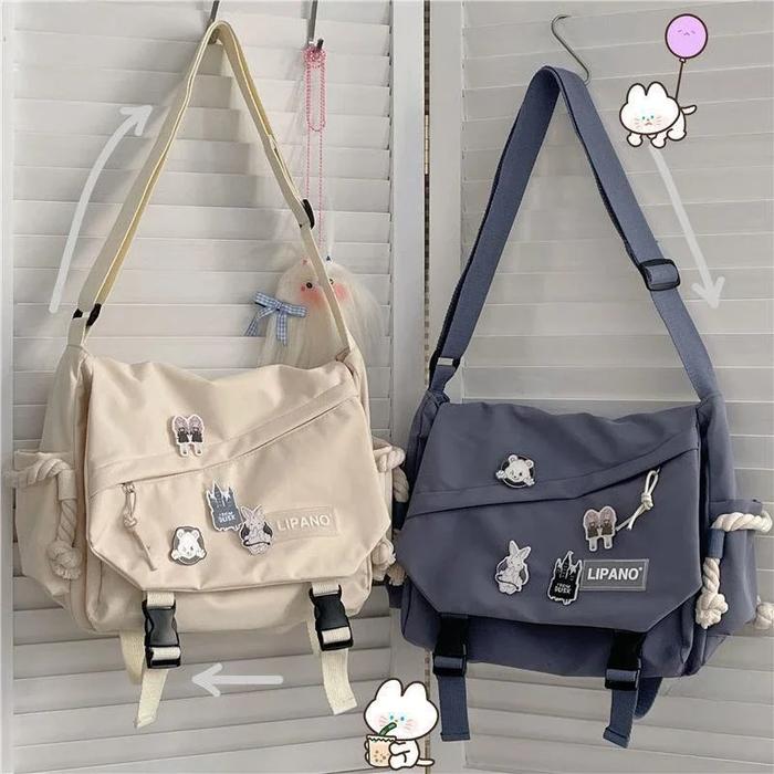 Shoulder Bag Large Capacity Crossbody Bag Retro Worear Postman Bags For Women Nylon Handbags