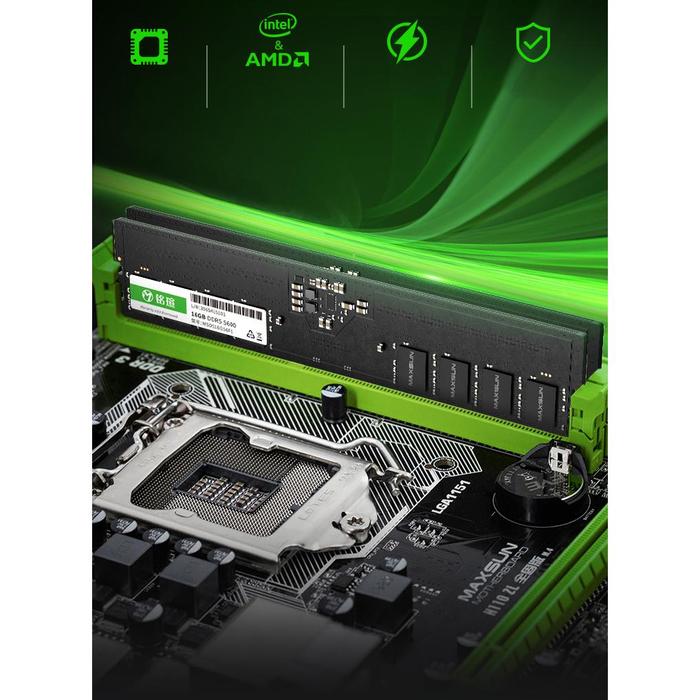 MAXSUN DDR5 Memory RAM 16GB 5600MHz DDR5 Ram Desktop Memory 288Pin