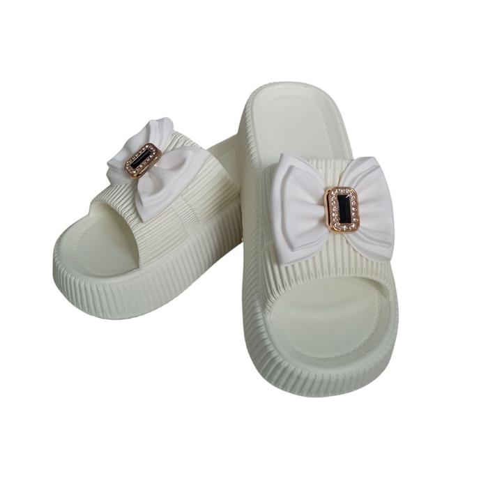 Sandal slop motif bunga wanita Gosome | Slip On cewek