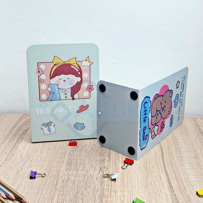 (2Pcs) Book Stand / Stand Book / Sandaran Buku / End Book / Penyangga Buku Funcy