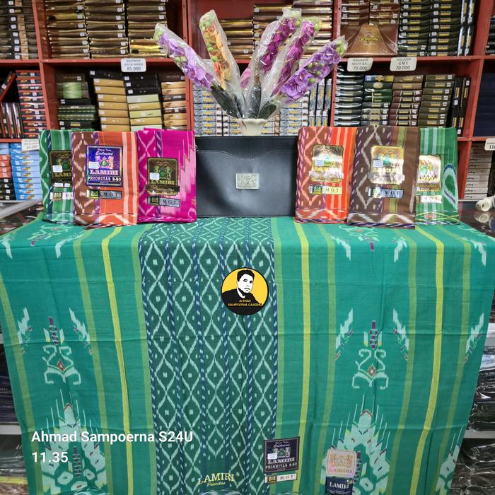 Sarung lamiri S80 MGT sutra motif mustamin gunung timbul