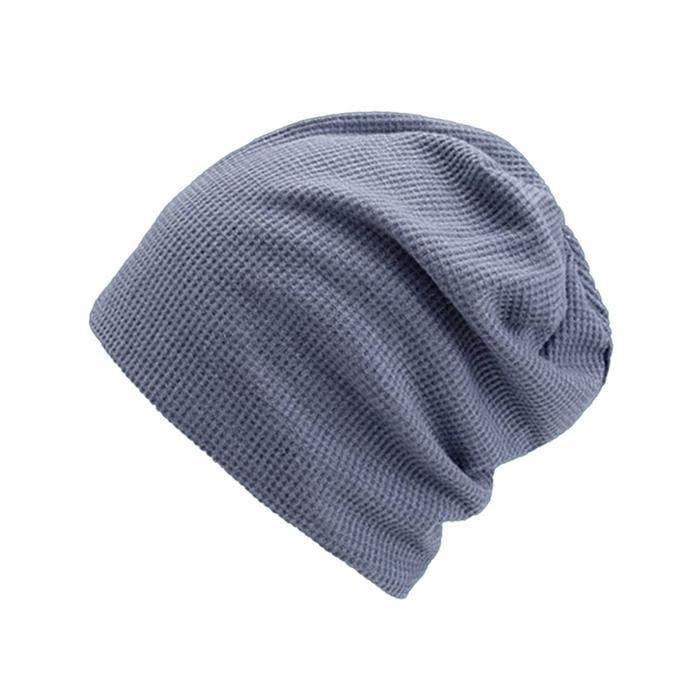 Topi Kupluk Beanie Hat Polos Tipis Pria Wanita Musim Dingin Winter Hitam Abu Abu