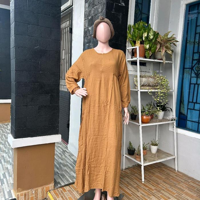 gamis pinkan/ gamis anak muda/ gamis kekinian/ gamis