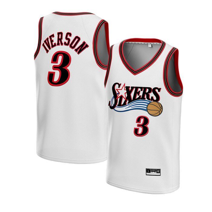 AtarPedia [ORIGINAL] Jersey Basket Allen Iverson Philadelphia Sixers #3 PUTIH WHITE -  Swingman Bola