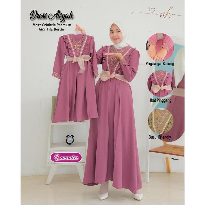 SARIMBIT LEBARAN 2024 DARI BRAND NK BY ELLA FASHION BISA COUPLE SEKELUARGAFASHION MUSLIMAH/MUSLIM/BA
