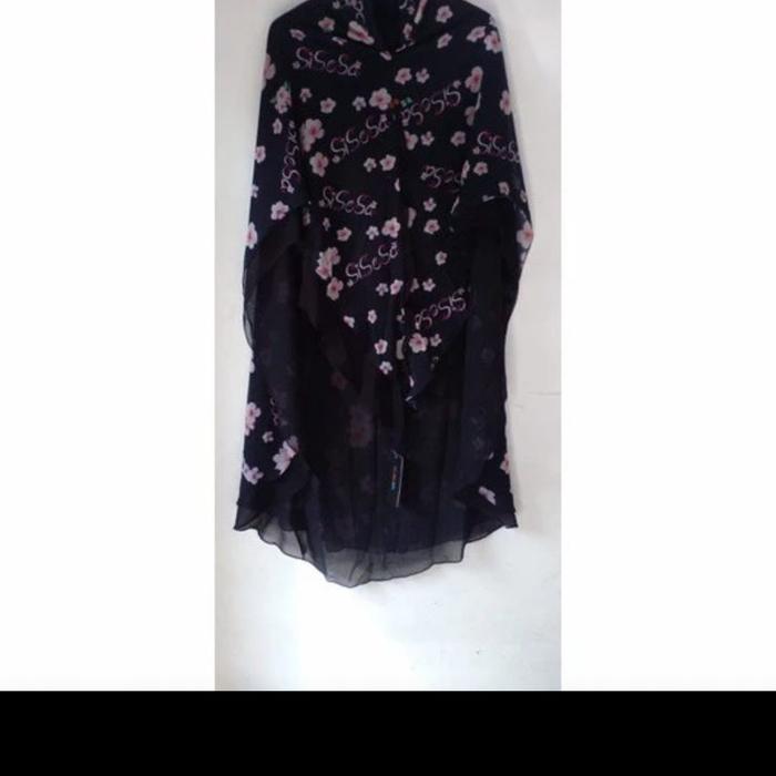 Khimar sisesa sale ue, merah, hitam