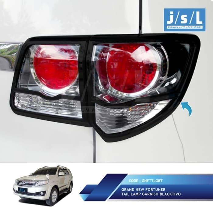 Toyota Fortuner Garnish Lampu Belakang Blacktivo 2012 2013 2014 2015
