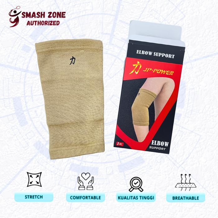 Elbow Support Pad JP Power Pelindung Siku Lengan Bandage Wrap Gym Yoga Fitness Badminton Deker Siku 