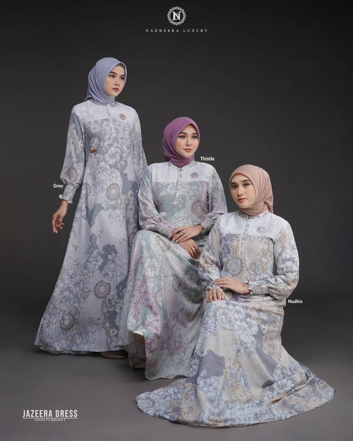 JAZEERA DRESS Premium Elegent Cantik Soft Luxury BY NADHEERA