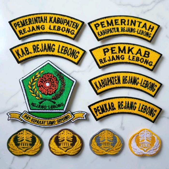 BORDIR PEMKAH REJANG LEBONG ATRIBUT ASN PNS KORPRI LOGO LOKASI PEMERINTAH KABUPATEN REJANG LEBONG