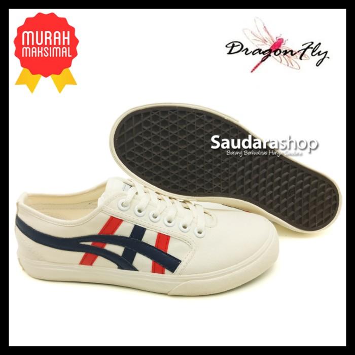 Sepatu Dragonfly Alpha Putih Navy / Sepatu Dragonfly Alpha White Navy