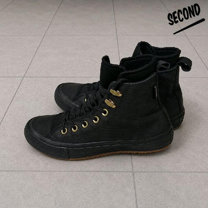 Sepatu Converse Chuck Taylor All Star Hi Waterproof Boot Black 37,5 / 24cm - Second / Preloved kulit