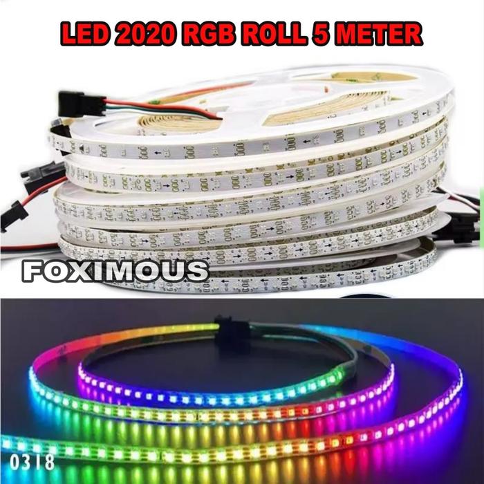 SMARTLED ROLL 5 METER WS2812B 5V 2020 800 LED 1000 LED 2020 Matrix list 5mm 5Volt