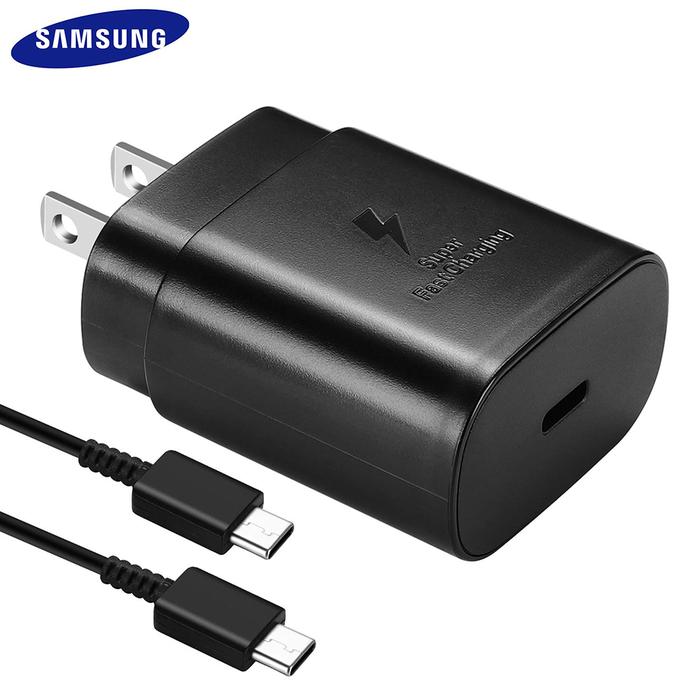 Original Samsung 25W Super Fast Charger Usb Type C Cargador S21 A52S