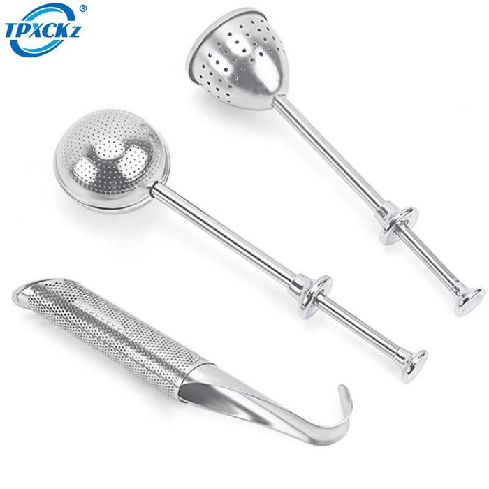 Penyaring teh jala Stainless Steel, penyaring teh logam dapat dipakai