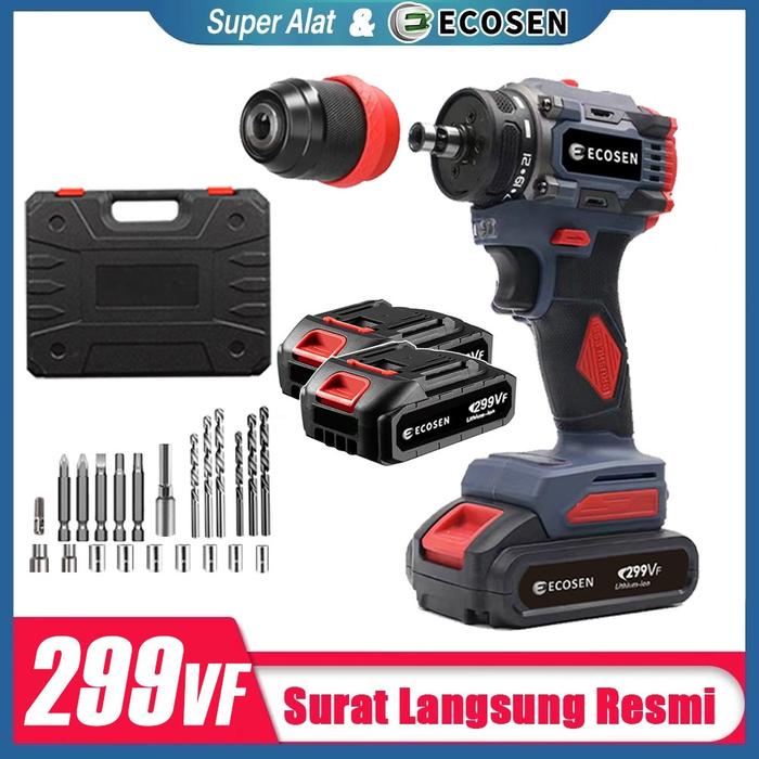 Super Alat 299VF Mesin Bor Bor listrik tanpa sikat Cordless Bor Baterai Bor Listrikl Tangan Dengan